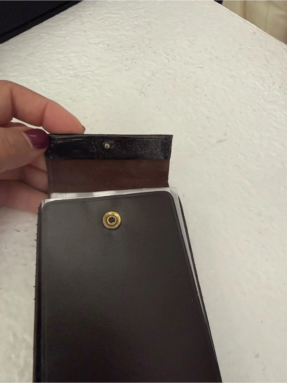 Men's Dark Brown Alligator Leather Bifold Wallet